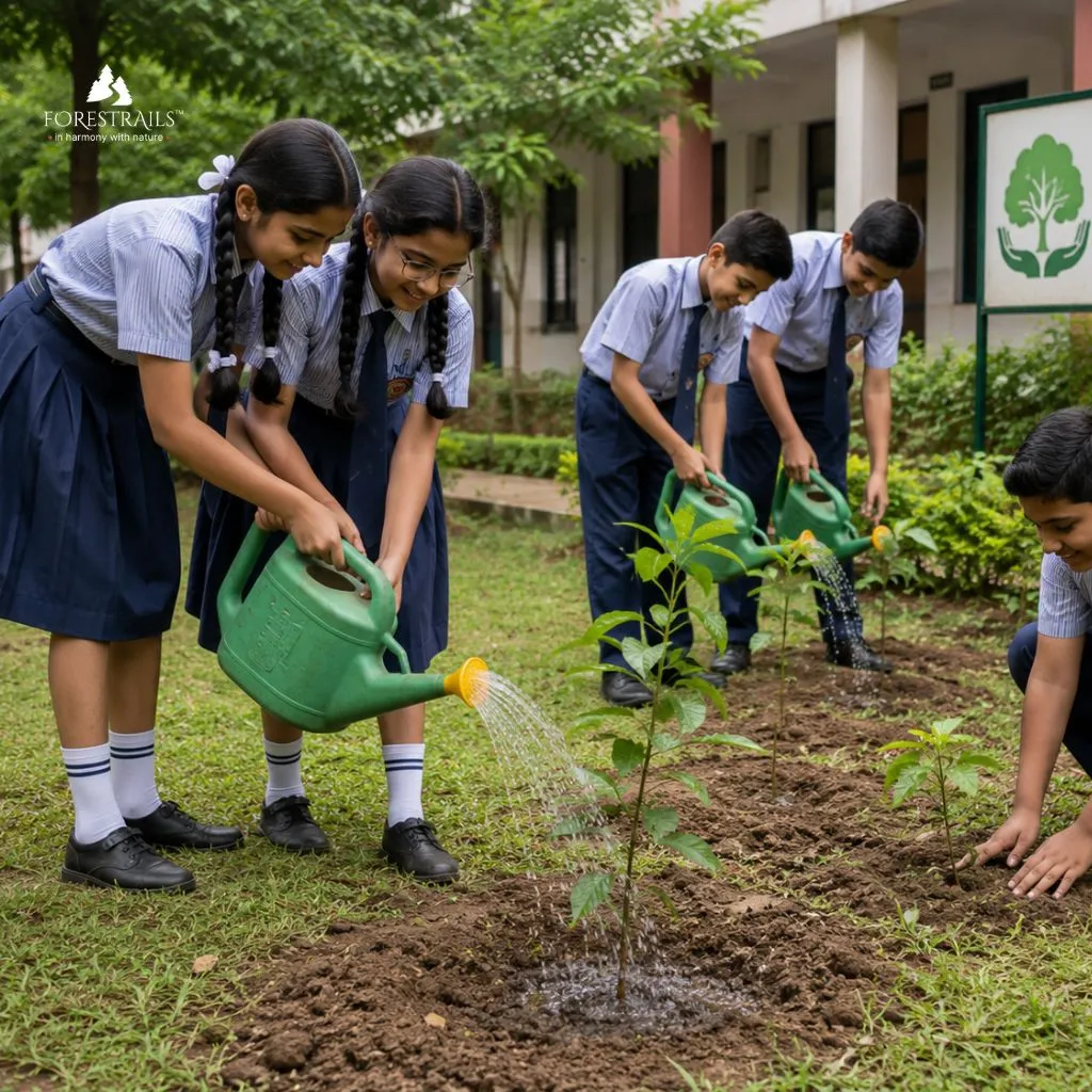 Van Mahotsav school children tree plantation 